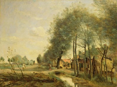 De Sin-le-Noble weg bij Douai door Jean Baptiste Camille Corot